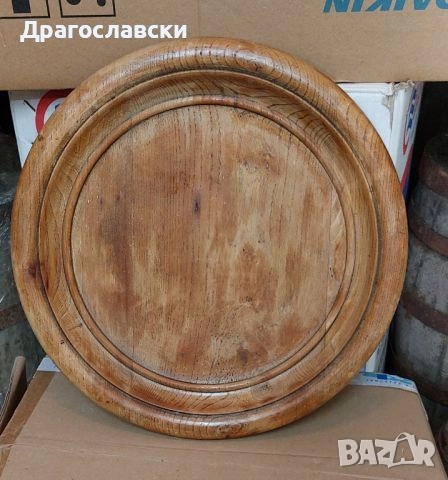 35см стара Дървена  чиния -пано - поднос,  дърворезба, черпак, голяма чиния, зодия, снимка 13 - Декорация за дома - 31174809