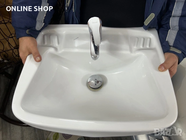 Комплект за баня - мивка, смесител и сифон, снимка 3 - Смесители - 53576683