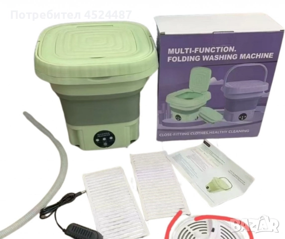 Електрическа компактна преносима пералня с горен отвор и контрол на докосване, снимка 7 - Перални - 50680693
