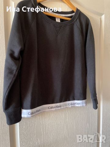 спортна черна еластична блуза Calvin Klein М размер , снимка 5 - Блузи с дълъг ръкав и пуловери - 45270177