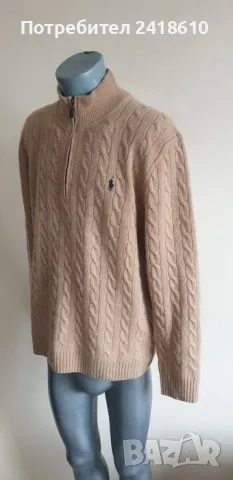 POLO Ralph Lauren Cable Wool/ Cashmere Half Zip Mens Size XL НОВО! ОРИГИНАЛ! Мъжка Вълнена Жилетка с, снимка 9 - Пуловери - 48253497