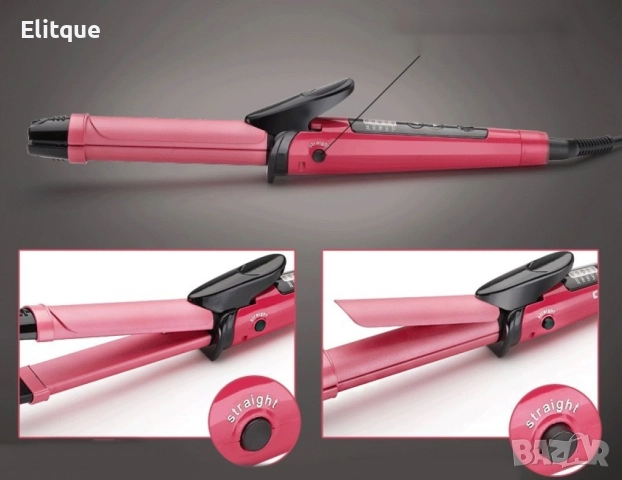 Многофункционална 2 в 1 маша и преса за коса TV821, снимка 7 - Преси за коса - 52864192