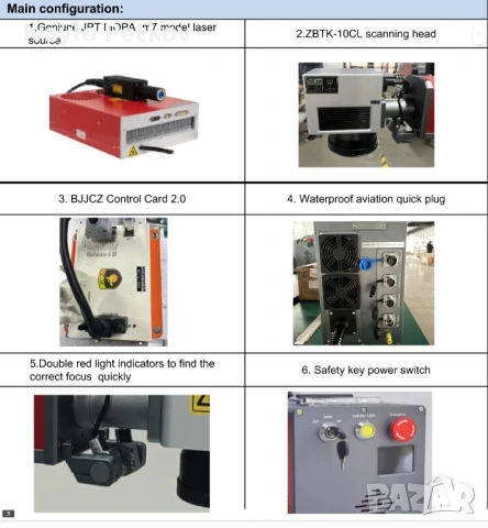 JPT Mopa M7 60W fiber laser, снимка 6 - Други инструменти - 50619678
