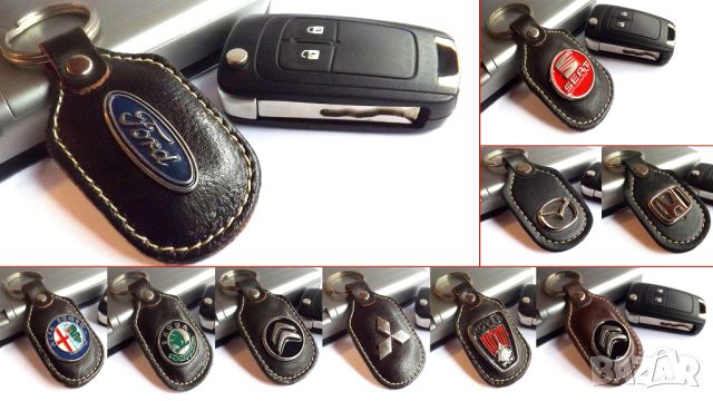 Автомобилен кожен ключодържател / за Honda Хонда / червен цвят / стилни елегантни авто аксесоари, снимка 8 - Аксесоари и консумативи - 45586174