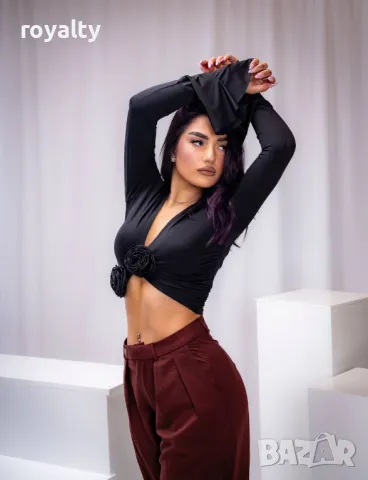 Стилен черен дамски топ , снимка 4 - Корсети, бюстиета, топове - 50376753