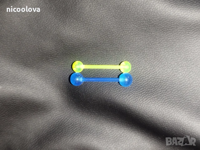 48 броя обеци за език, акрил, снимка 3 - Обеци - 53706483