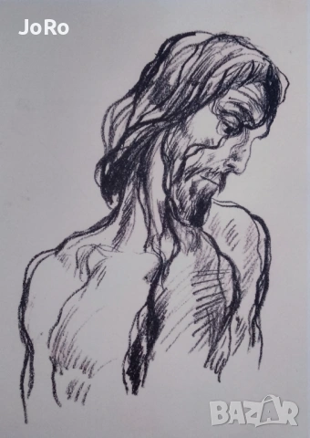 Проф. Светлин Русев "Исус Христос" оригинална литография  