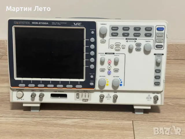 Осцилоскоп GW-INSTEK GDS-2102А - 100MHz, снимка 2 - Друга електроника - 49628078