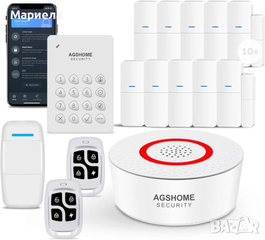 Безжична домашна аларма AGSHOME / WiFi alarm work with Alexa / Аларма 120dB , снимка 17 - Други стоки за дома - 45841225