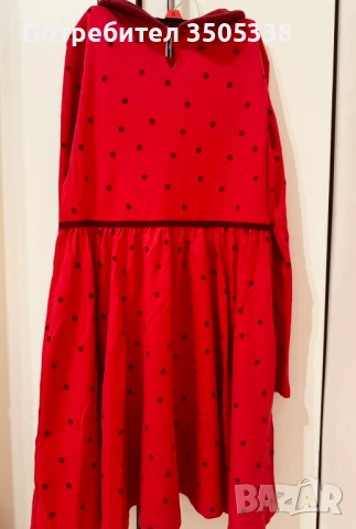 Червена рокля Mini Boden, снимка 5 - Детски рокли и поли - 50884473