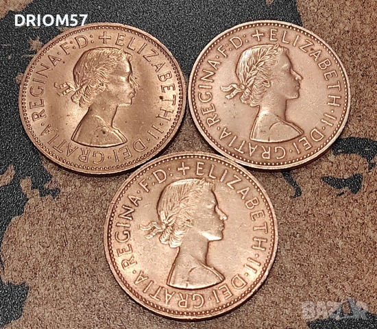 Монети Великобритания - 3 бр.>Кралица Елизабет II[1962,1963,1966], снимка 2 - Нумизматика и бонистика - 50768000