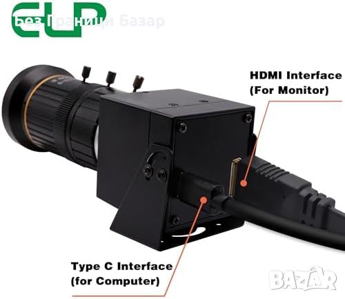 Нова 4K Индустриална Ултрачиста Камера с Променлив Фокус 5-50mm, снимка 8 - Камери - 46435404