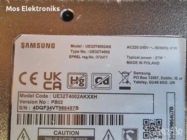 MainBoard - Samsung SAMSUNG UE32T4002AK - 715GA898-C01-000-004K, снимка 3 - Части и Платки - 51897706