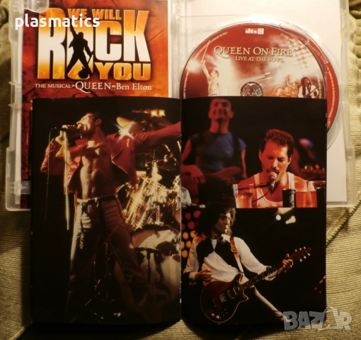 2DVDs - QUEEN - Live / Queen on Fire – Live , снимка 13 - CD дискове - 24152644