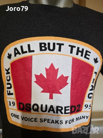 Нов Dsquared2 *uck All But The Flag Мъжка Тениска Ежедневна Спорт Раз.M, снимка 2 - Тениски - 54006108