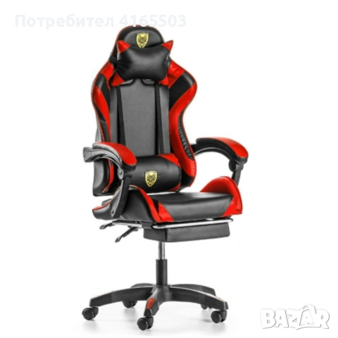 Ергономичен геймърски стол с поставка за крака – комфорт и стабилност за дълги часове без болка, снимка 4 - Столове - 53240108