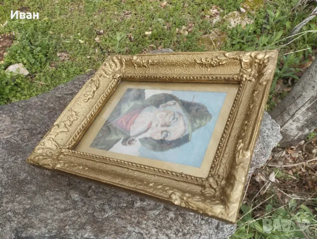 Ръчно изработен гоблен Хемингуей , снимка 3 - Гоблени - 49638854