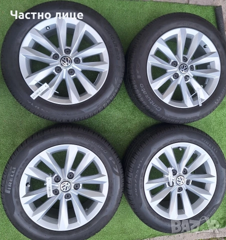 Продавам 4бр 16-ки джанти с летни гуми за Фолксваген Пасат, Голф 5,6,7,8, Туран 