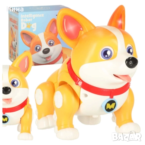 Интерактивно робот куче Корги със светлина и музика 🎵, снимка 5 - Образователни игри - 52598721