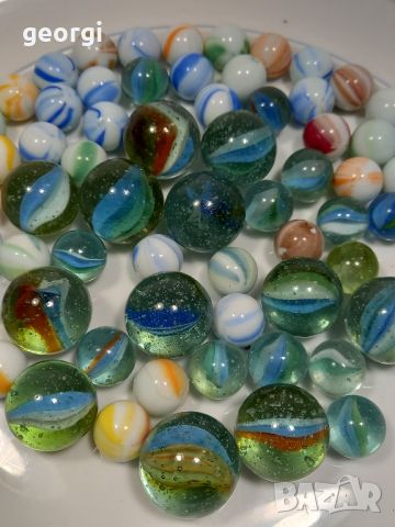 колекция ретро стъклени топчета , снимка 1 - Колекции - 45585670