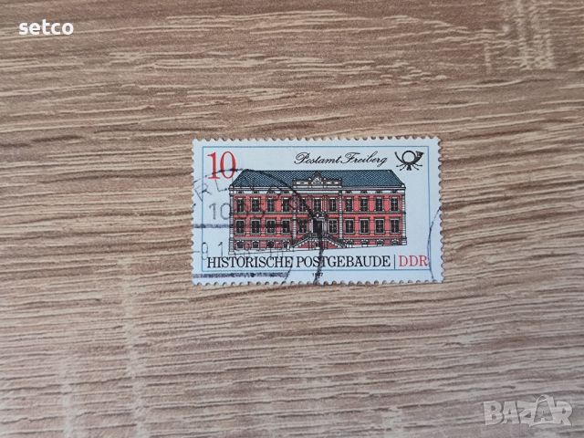 ГДР исторически пощенски сгради 1987 г., снимка 1 - Филателия - 46386259
