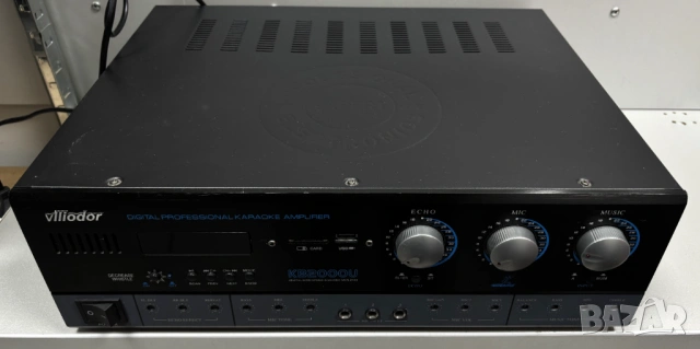 Караоке усилвател VLLIODOR KB-2000U  с вграден Bluetooth, USB, SD CARD, снимка 7 - Ресийвъри, усилватели, смесителни пултове - 53230991