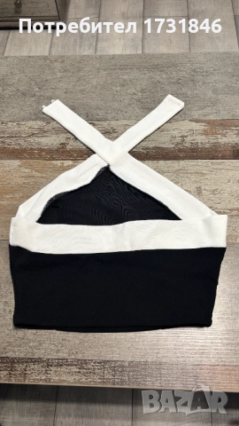 Черен топ с презрамки