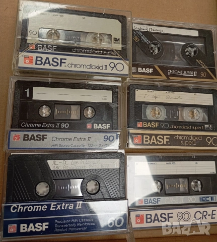 Лот от 8 аудио касети BASF хромни ленти с AC/DC,Accept-live,ZZ TOP,Loverboy,Heart,Wicked Maraya, снимка 1 - Аудио касети - 53981593