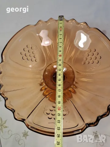 ретро фруктиера от цветно стъкло 25/1, снимка 5 - Аксесоари за кухня - 49886586