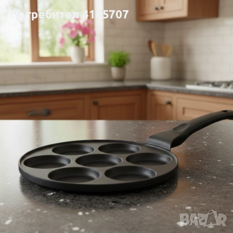 Тиган за 7 палачинки Ø28 см Cheffinger – мраморно незалепващо покритие, индукционен, снимка 2 - Съдове за готвене - 53192404