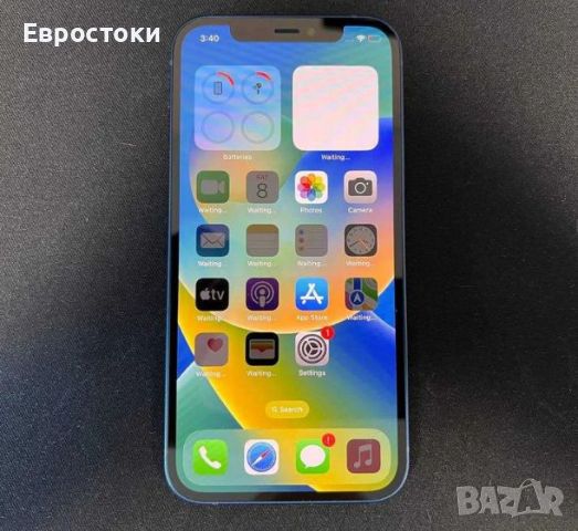 Смартфон iPhone 12 128GB (втора употреба, перфектно съъстояние), цвят: blue. Перфектно състояние, снимка 1