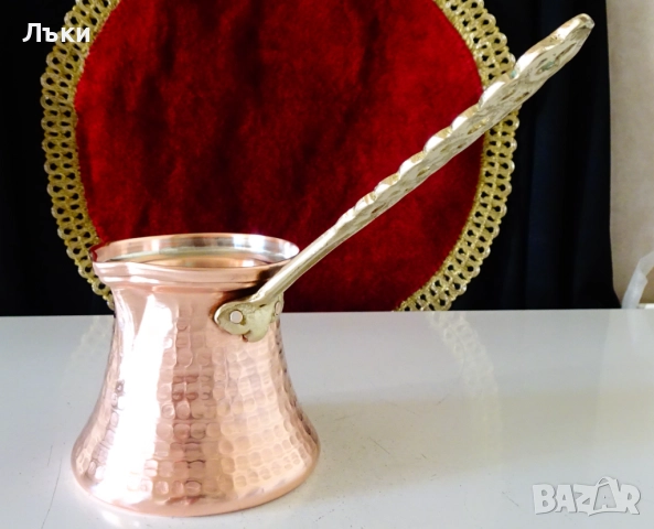 Медно джезве 250 мл.,чиста червена мед. , снимка 3 - Антикварни и старинни предмети - 52900077