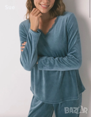 Чисто Нова Зимна Синя Дамска Пижама Women’Secret Размер M тюркоаз