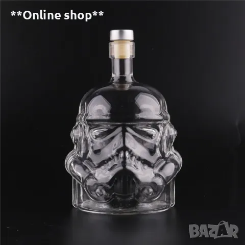 Стъклена бутилка шише за алкохол Star Wars Stormtrooper - Стар уорс Артикул WSKP2, снимка 9 - Други ценни предмети - 47858618