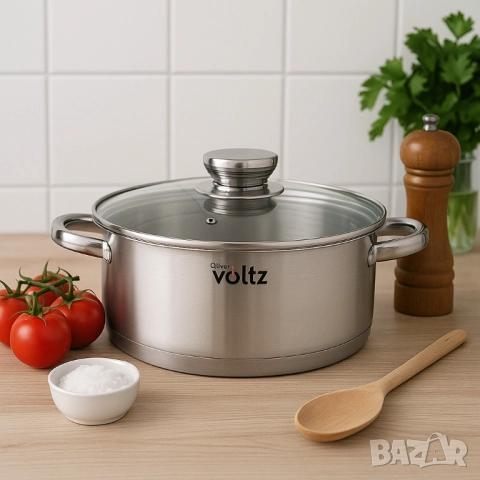 Тенджера Voltz Плитка, Индукция, Неръждаема стомана, снимка 4 - Други - 52032418