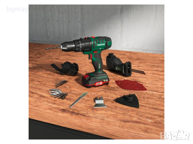 PARKSIDE PKGA 20-Li C2 комбиниран инструмент 3 в 1 стартов комплект,с батерия и зарядно устройство, снимка 7 - Винтоверти - 53181605