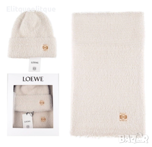 комплект пухена  шапка и шал в кутия ysl saint laurent celine moncler loewe, снимка 17 - Шапки - 52199820