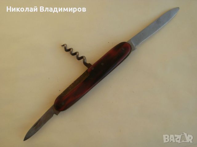 Българско джобно ножче П.Денев джобен нож кама, снимка 4 - Ножове - 45892818
