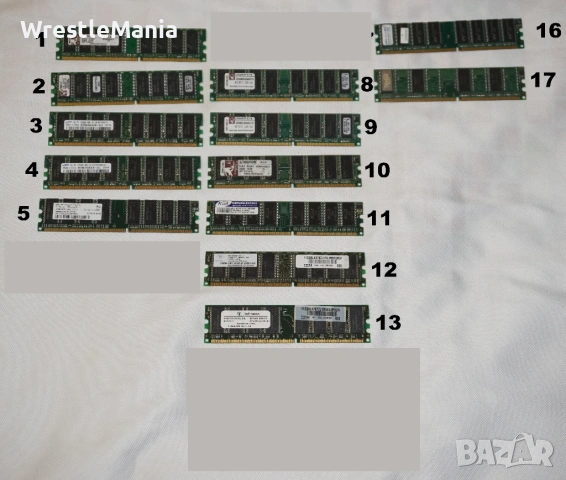13 DDR RAM ПАМЕТ Kingston/ADATA/PQI/Nanya/Infineon Тествана и Работеща за Настолен Компютър
