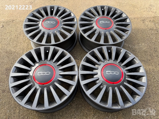 4 броя алуминиеви джанти за Fiat 500 15, снимка 2 - Гуми и джанти - 52773654