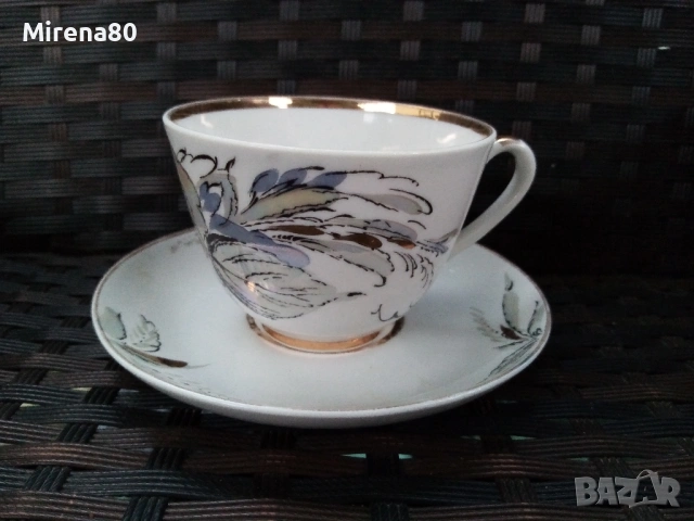 Чаен сервиз * Жемчужный * - ЛФЗ, снимка 9 - Сервизи - 54175547