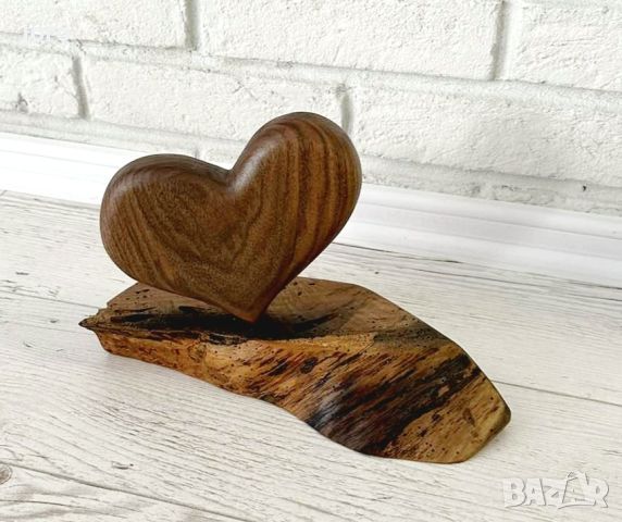 Дървени сърца, снимка 1 - Декорация за дома - 46407298