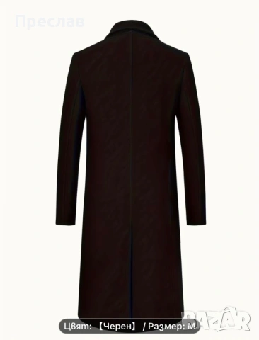 Мъжко есенно/зимно твид палто, дълго тренчкоат, топло и удебелено, мъжко ежедневно вълнено палто-яке, снимка 2 - Палта - 53758728