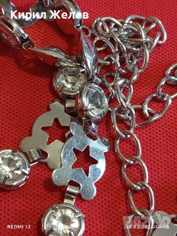 Дамско колие украсено с блестящи камъни елементи във формата на звезда 🌟 красиво 51913, снимка 7 - Колиета, медальони, синджири - 53463149