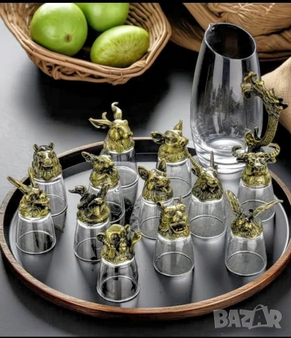 Комплект 13части: Зодиакални чашки с каничка в куфарче , снимка 4 - Сервизи - 53377723