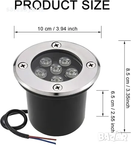 AHOTSUK 6W LED подземни светлини, LED осветление за пътеки, студено бяло, 4бр, снимка 2 - Лед осветление - 48554981