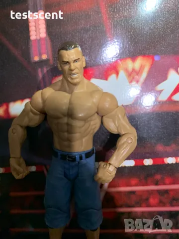 Екшън фигура WWE John Cena Джон Сина Mattel Basic Blue Cargo Determined figure играчка, снимка 10 - Фигурки - 49149967