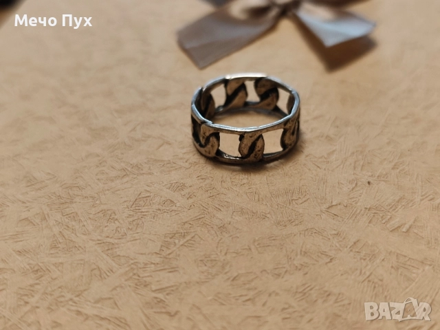 Сребърен пръстен (293), снимка 4 - Пръстени - 52298376