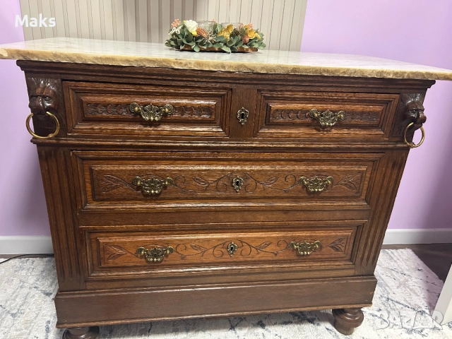 Старинен шкаф, снимка 4 - Шкафове - 52998499