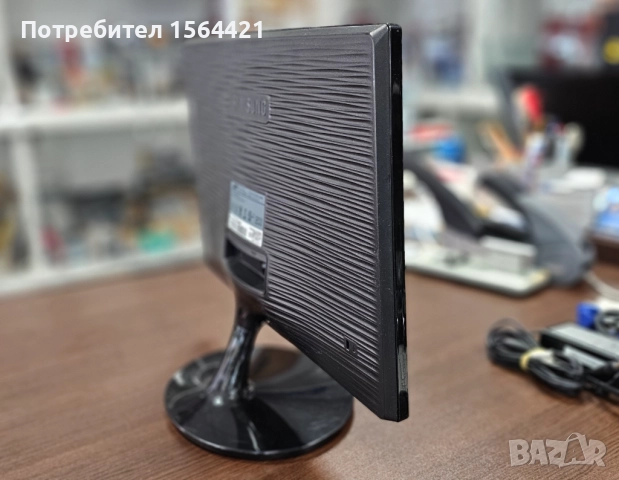 Монитор Samsung 18.5 Led, 5 ms, 1000:1, 250 CD, 1360x768, B2C, Black, снимка 6 - Монитори - 52049204